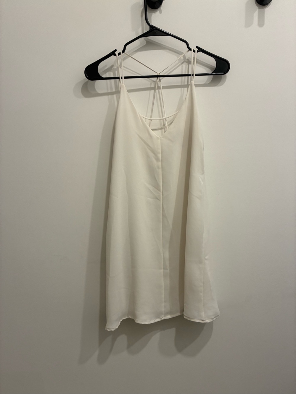 Forever 21 Cream Strappy Slip Dress